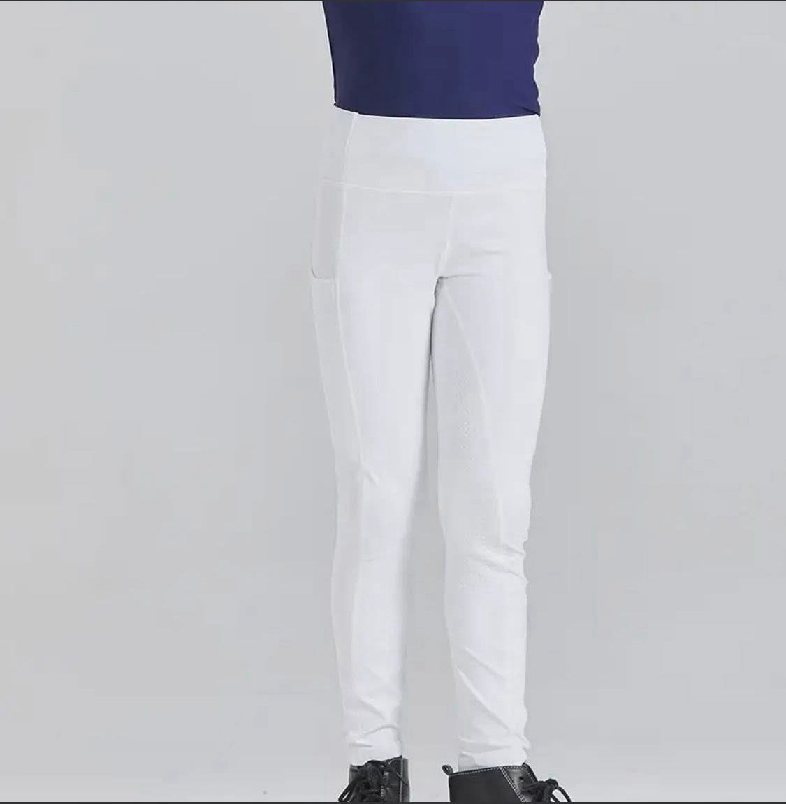 Pantalon concours blanc avec grippe